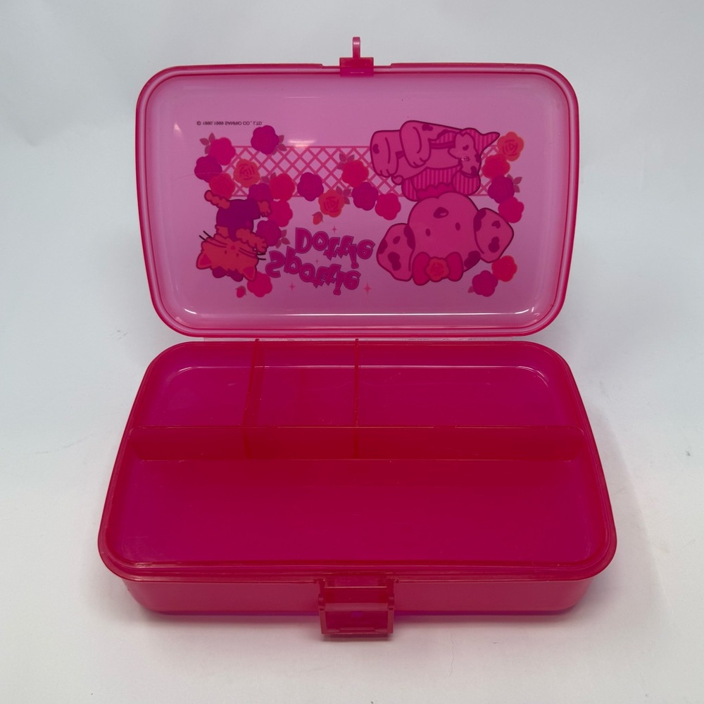 Sanrio Vintage 90s Spottie Dottie & Cat Pink Plastic Pencil/Stationary Box - Picture 11 of 15